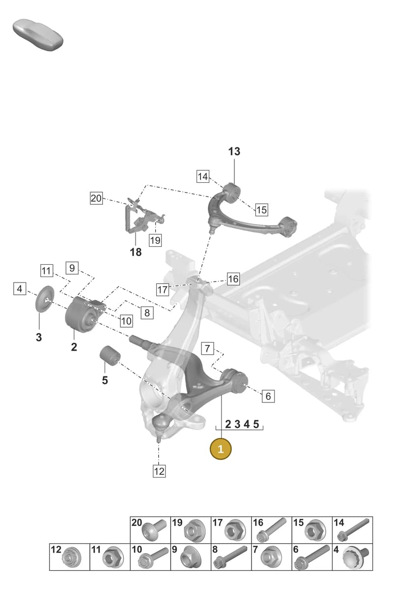 PAD407152D — Porsche Taycan Sport Turismo (2023-2025) diagram p56401050, position 1