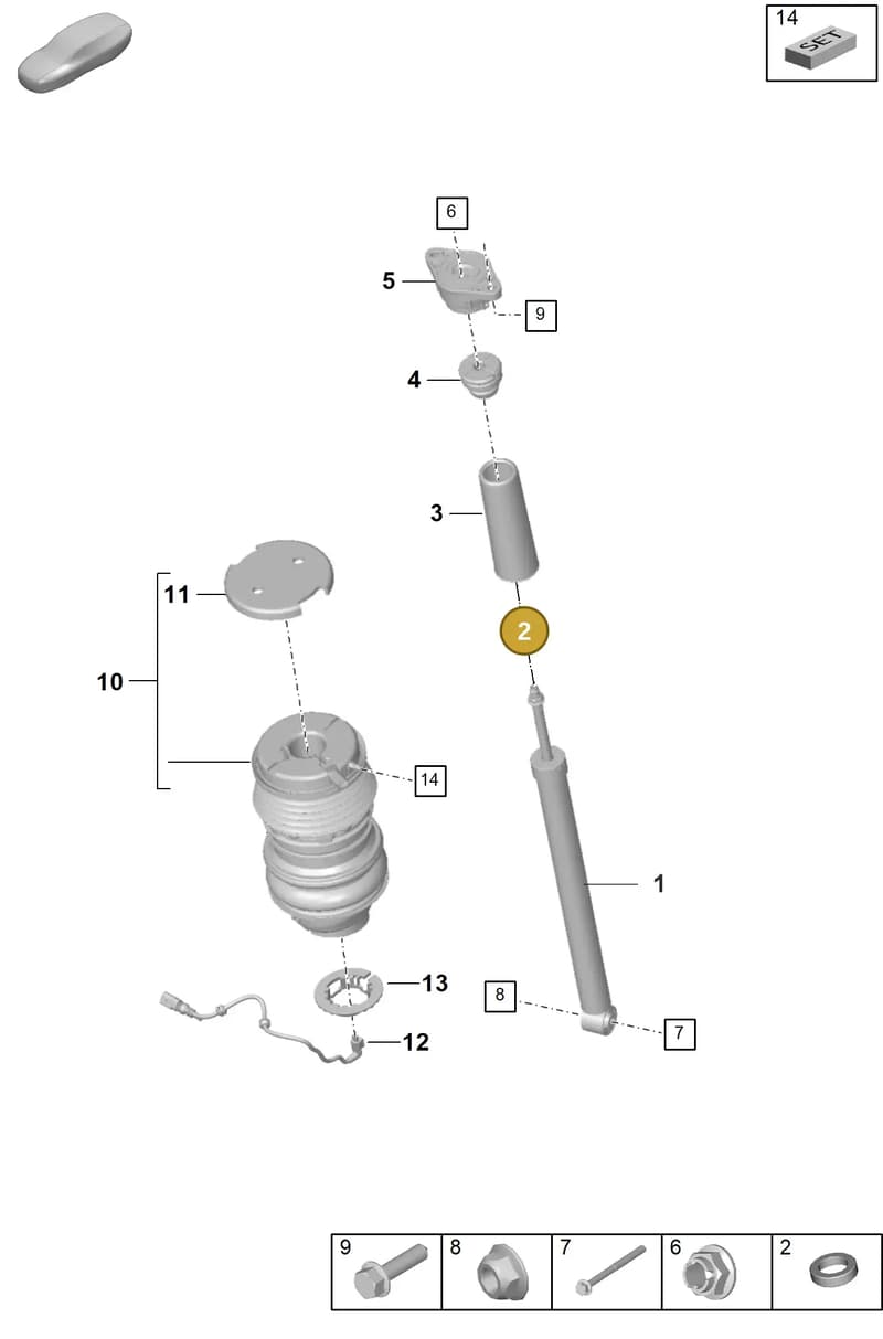 PAD411109 — Porsche Taycan Sport Turismo (2019-2024) diagram p56502000, position 2