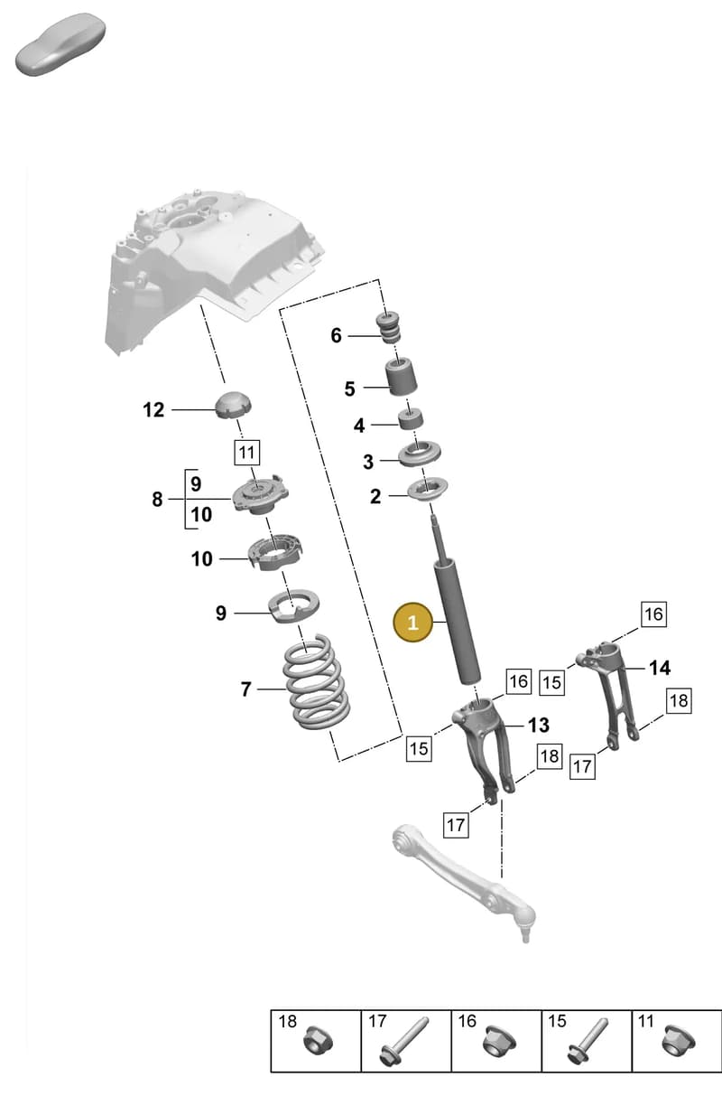 PAD413031 — Porsche Macan (2024-2024) diagram p61402020, position 1