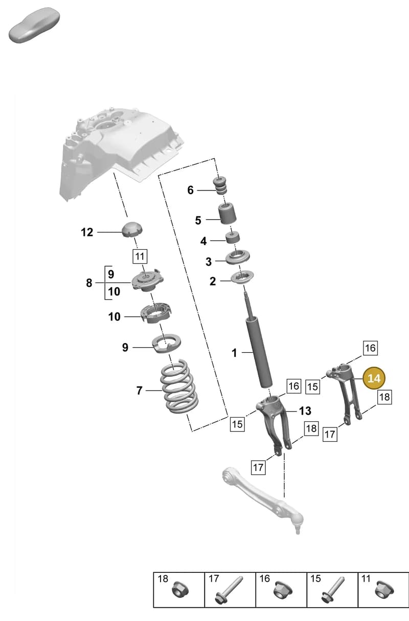 PAD413037A — Porsche Macan (2024-2024) diagram p61402020, position 14