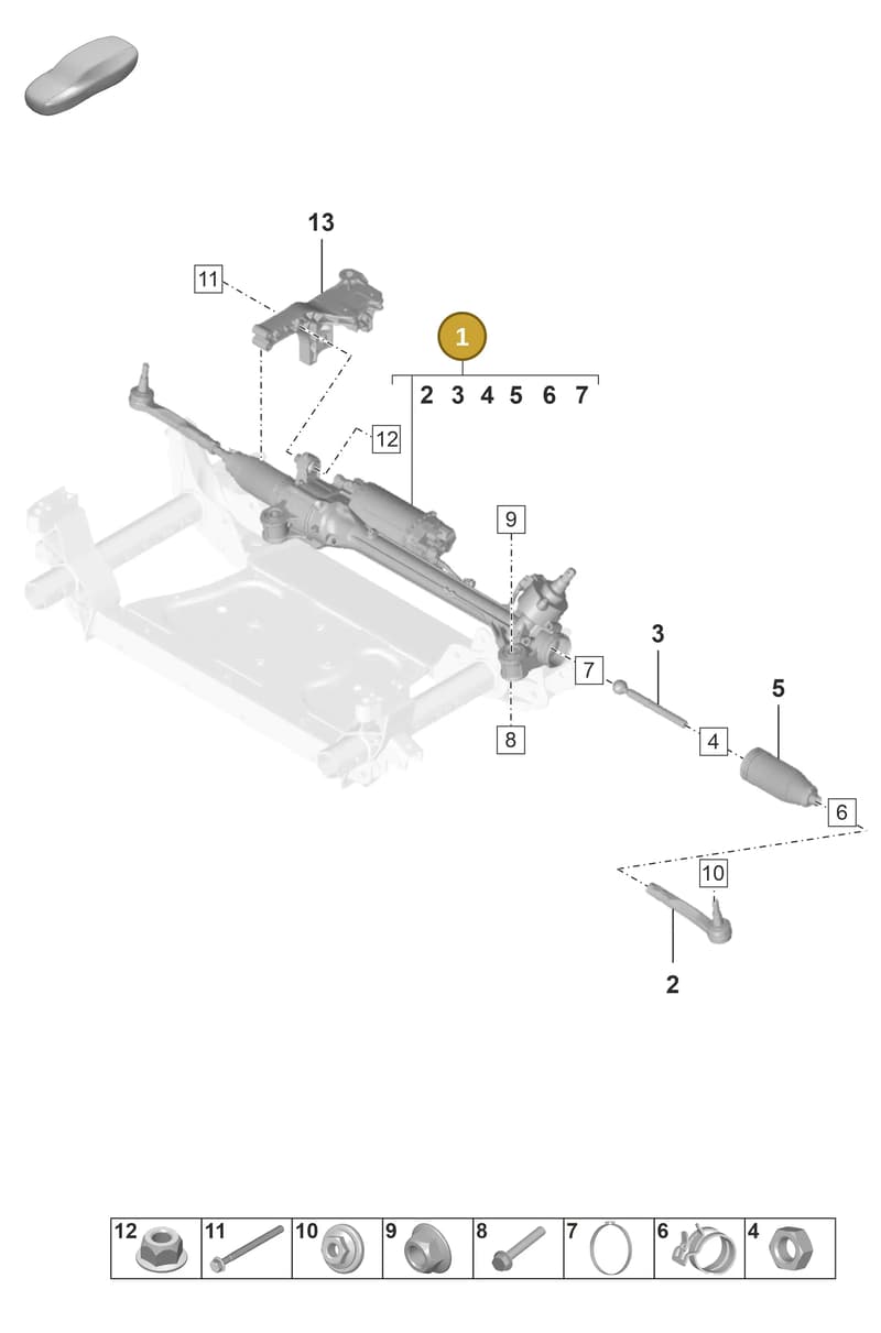PAD423051E — Porsche Taycan Sport Turismo (2019-2024) diagram p56403000, position 1