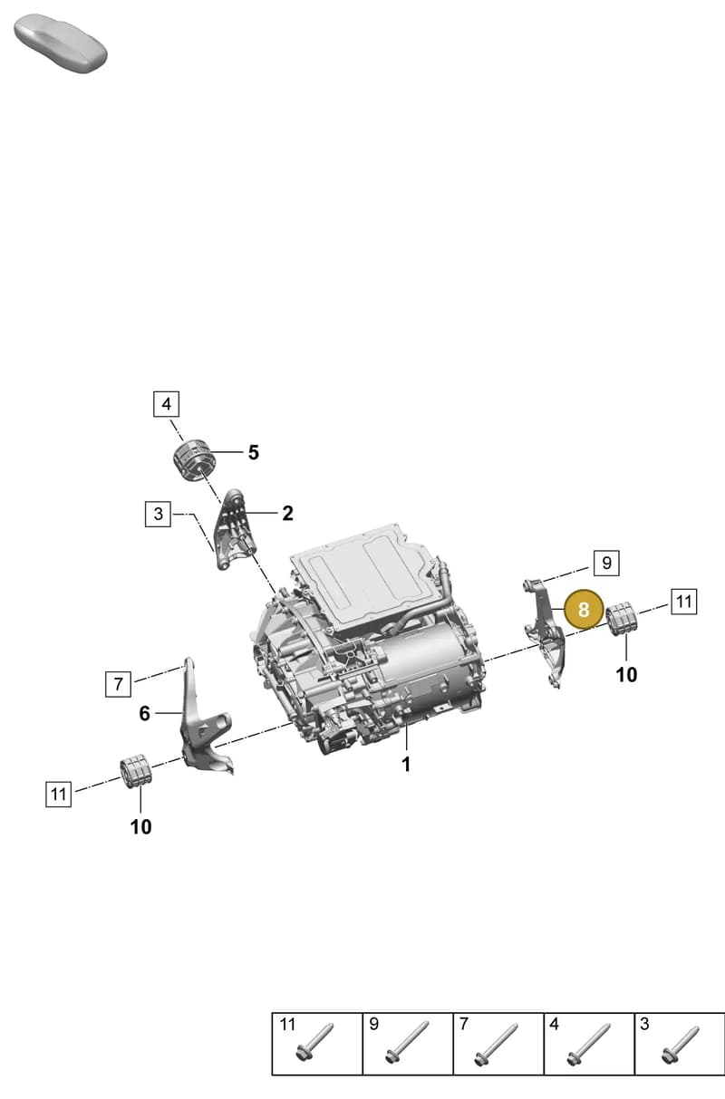 PAD599606 — Porsche Macan (2024-2024) diagram p61151130, position 8