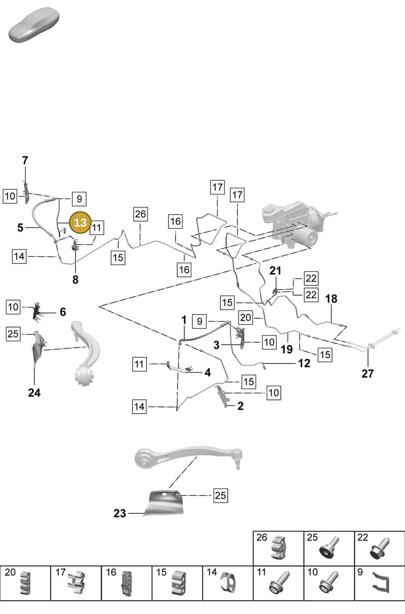 PAD614744 — Porsche Macan (2024-2024) diagram p61604010, position 13