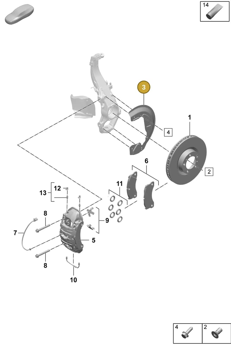 PAD615312 — Porsche Taycan Sport Turismo (2023-2025) diagram p64602100, position 3