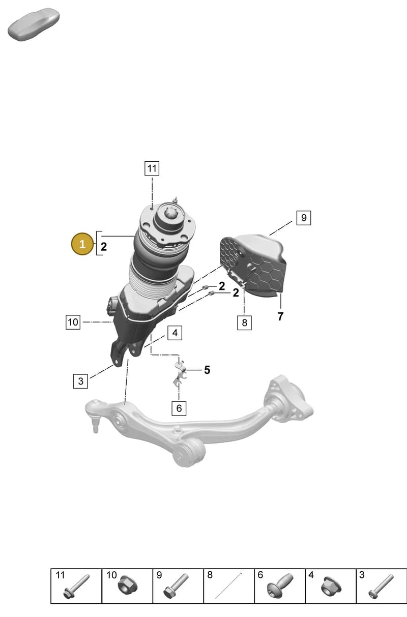 PAD616038H — Porsche Taycan Sport Turismo (2023-2025) diagram p64402010, position 1