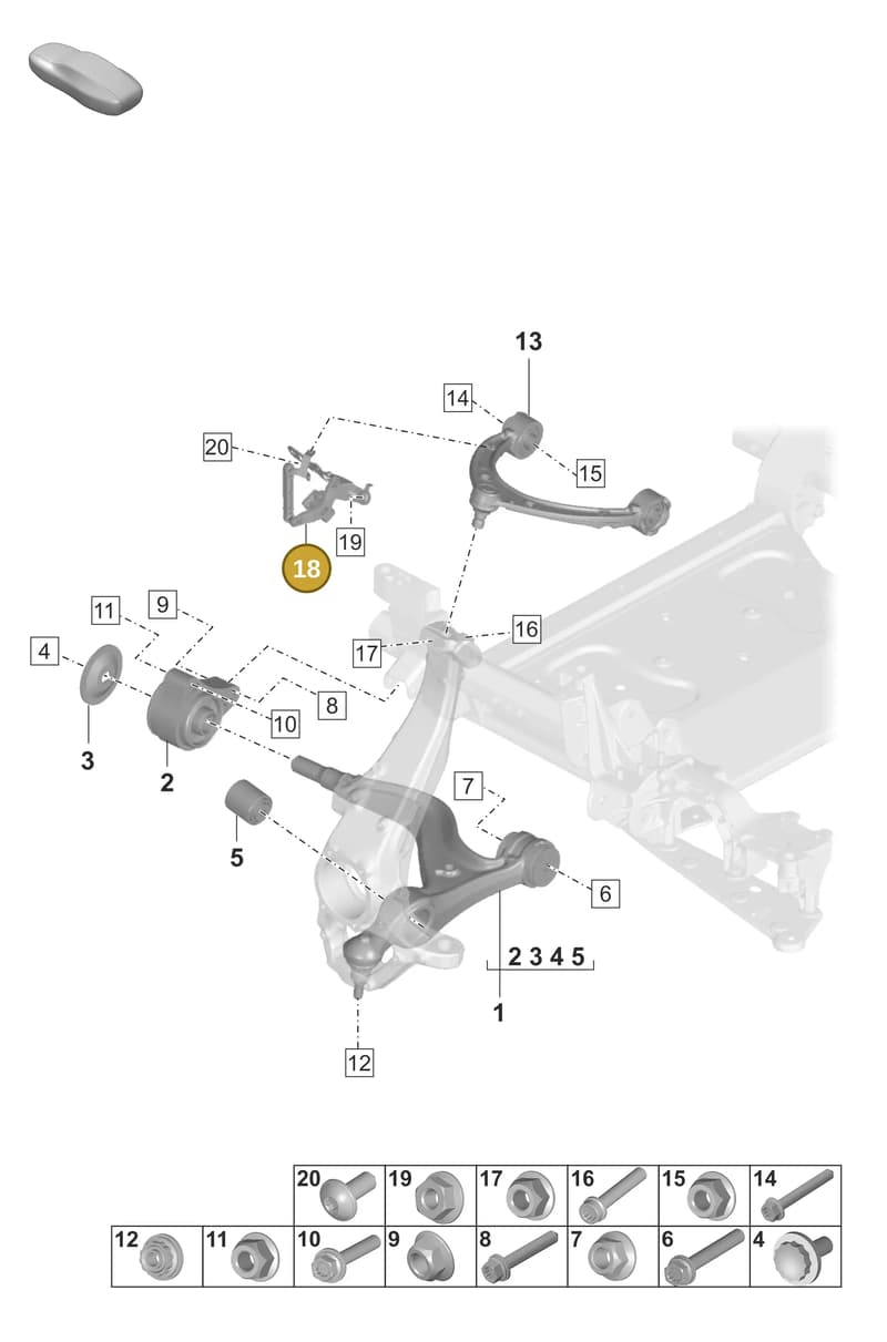 PAD616214 — Porsche Taycan Sport Turismo (2023-2025) diagram p56401050, position 18