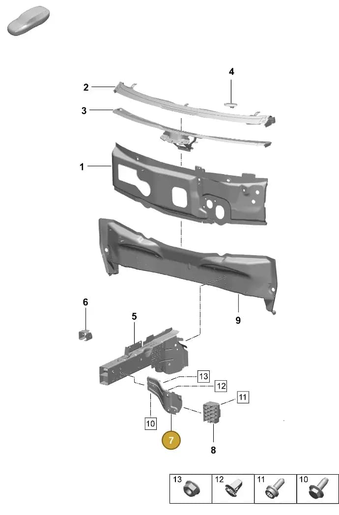 PAD801678 — Porsche Macan (2024-2024) diagram p61801100, position 7