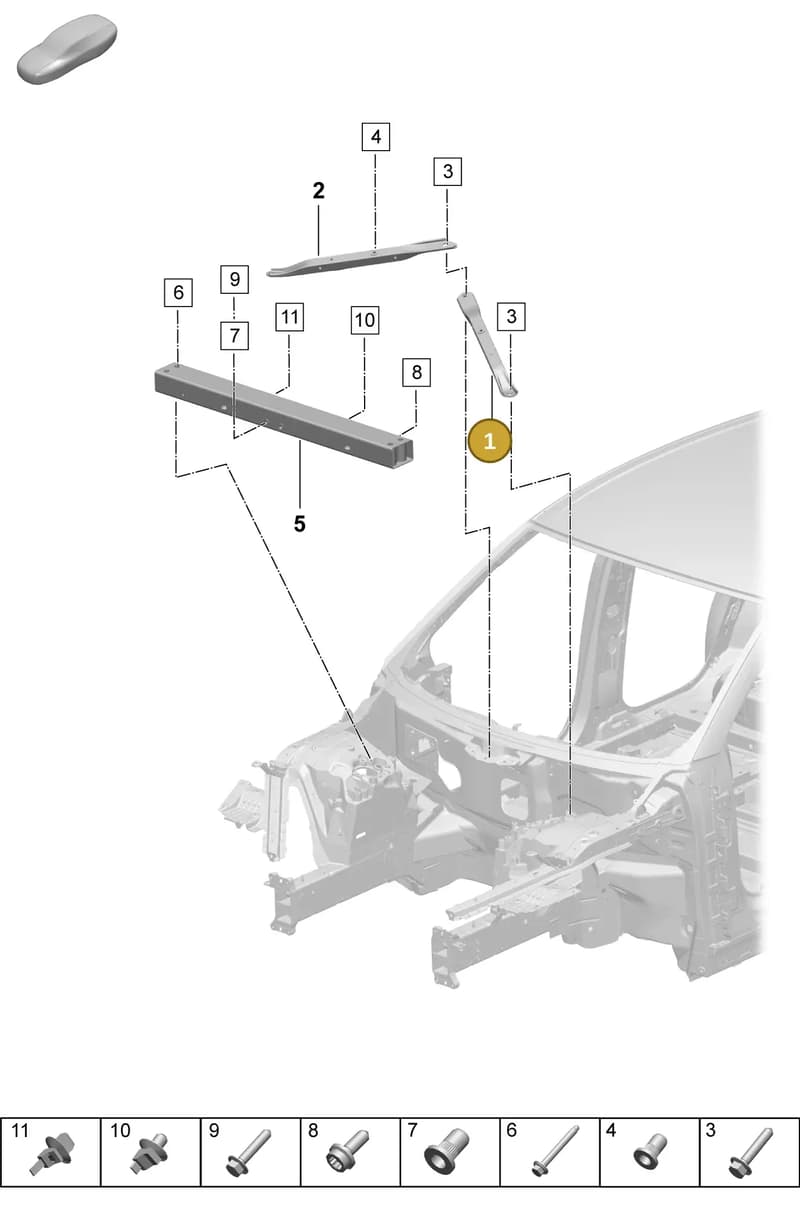 PAD805251 — Porsche Macan (2024-2024) diagram p61801150, position 1