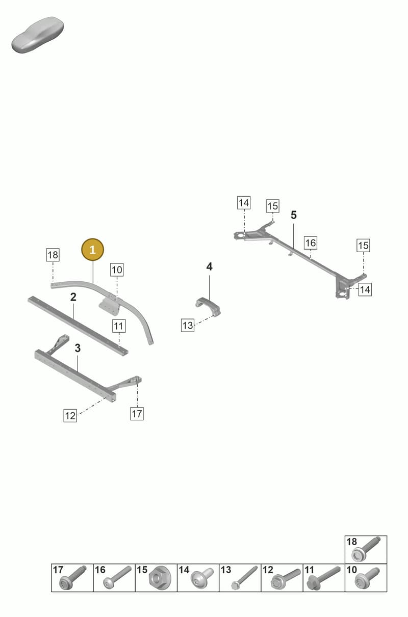 PAD805475 — Porsche Taycan Sport Turismo (2019-2024) diagram p56801700, position 1
