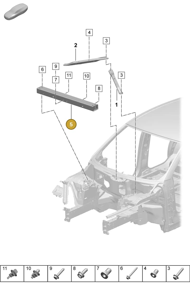 PAD805852 — Porsche Macan (2024-2024) diagram p61801150, position 5