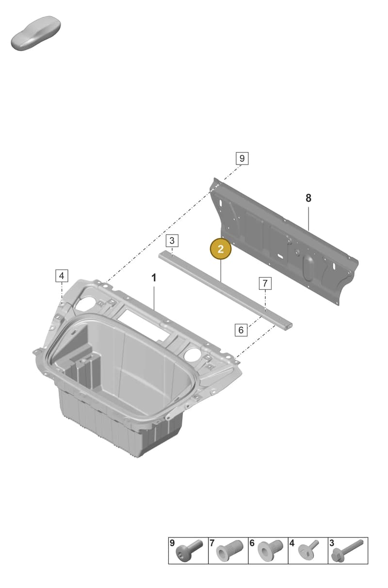 PAD806303 — Porsche Taycan Sport Turismo (2019-2024) diagram p56801150, position 2