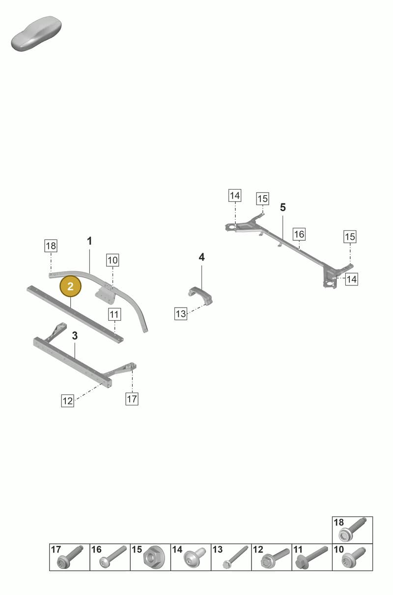 PAD806303 — Porsche Taycan Sport Turismo (2019-2024) diagram p56801700, position 2