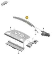 PAD813531GRV Porsche Rear Window Frame (Primed GRV)