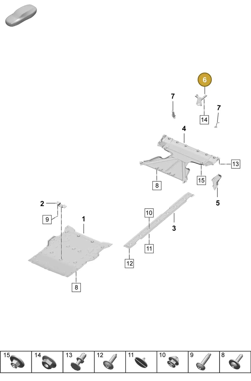 PAD814201 — Porsche Taycan Sport Turismo (2023-2025) diagram p64801700, position 6
