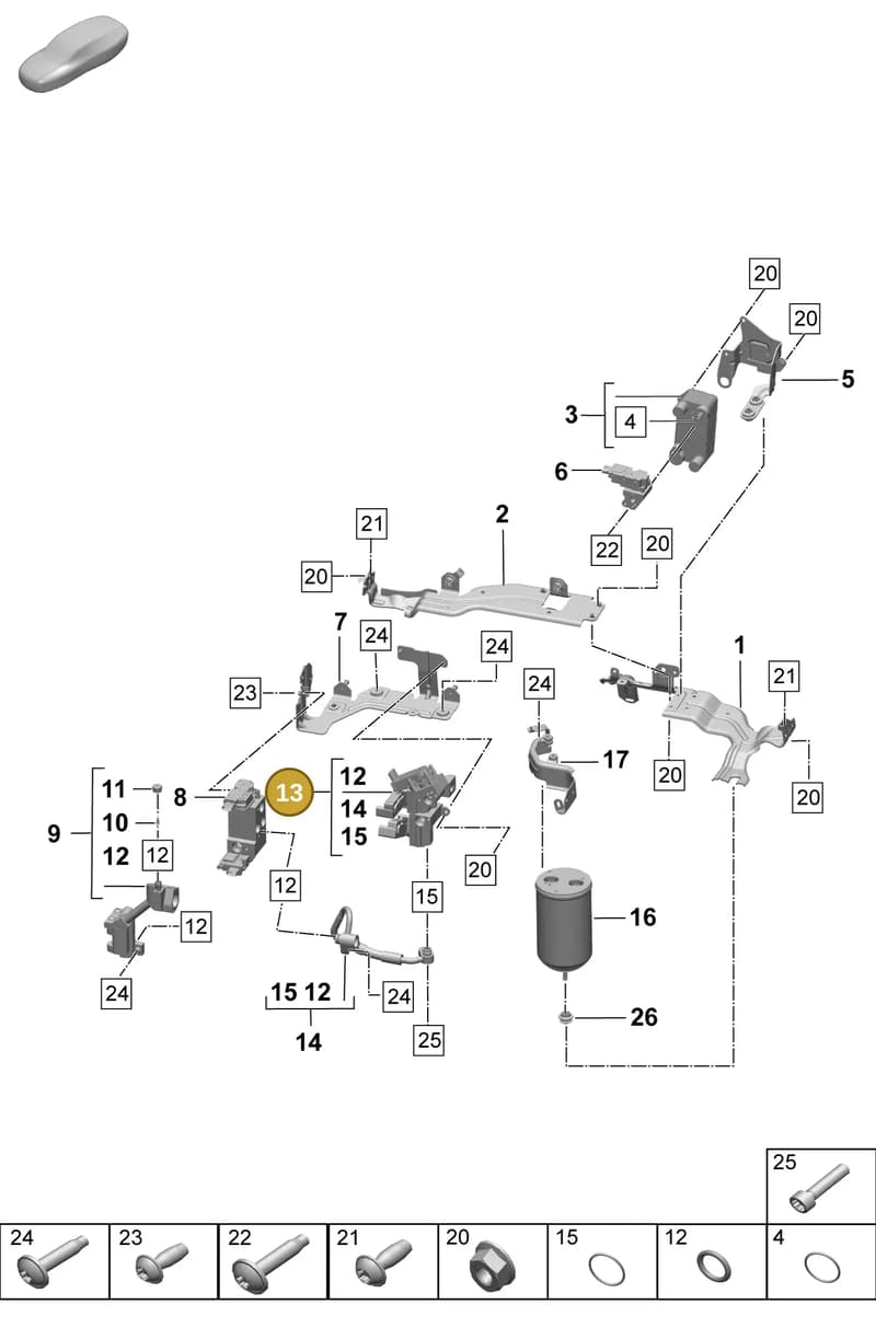 PAD816101 — Porsche Macan (2024-2024) diagram p61814420, position 13