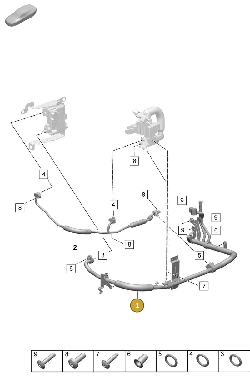 PAD816112D — Porsche Taycan Sport Turismo (2023-2025) diagram p64814300, position 1