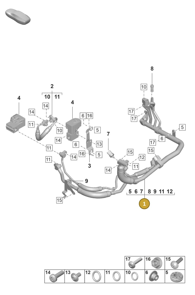 PAD816112R — Porsche Taycan Sport Turismo (2019-2024) diagram p56814300, position 1