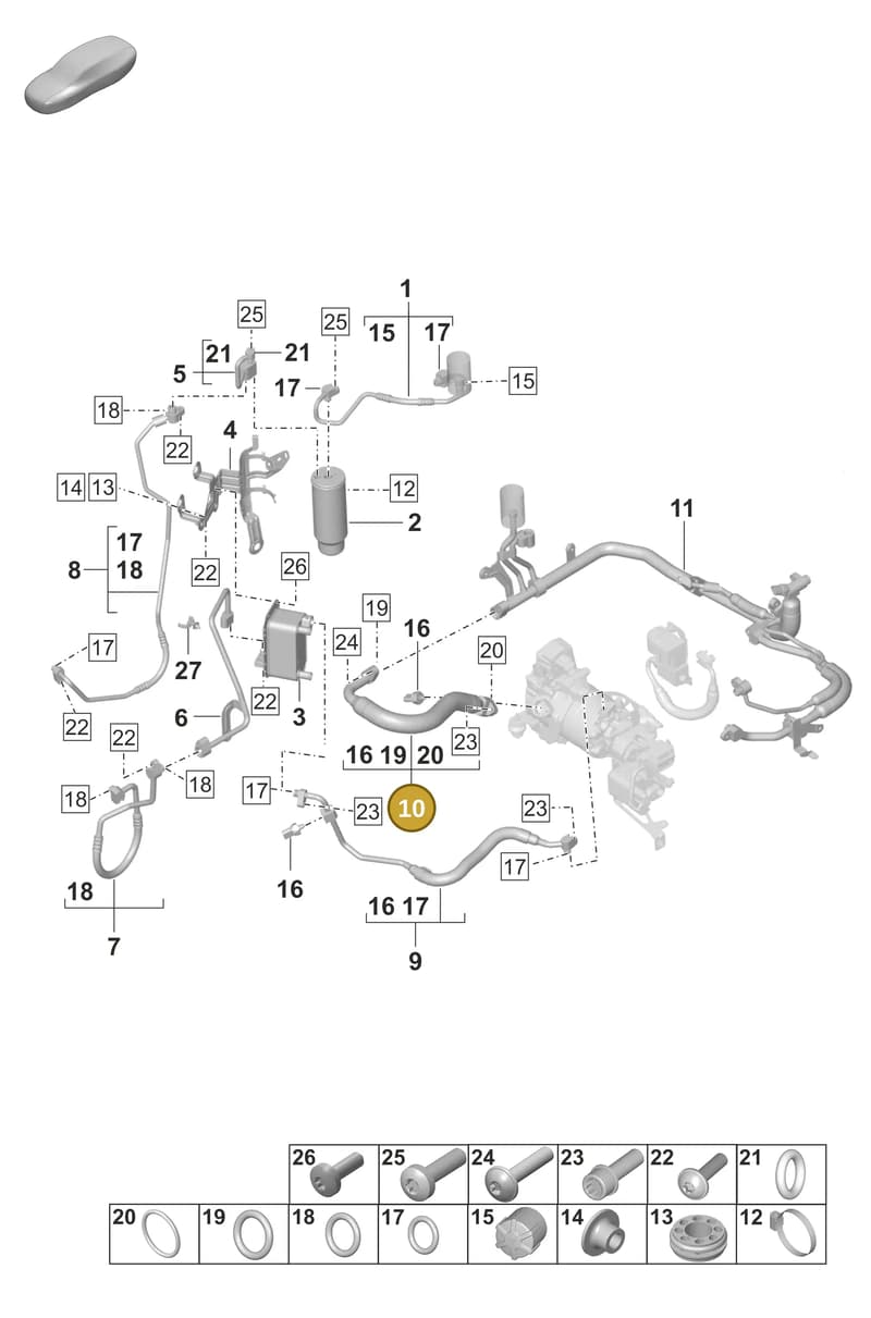 PAD816197 — Porsche Taycan Sport Turismo (2019-2024) diagram p56814400, position 10