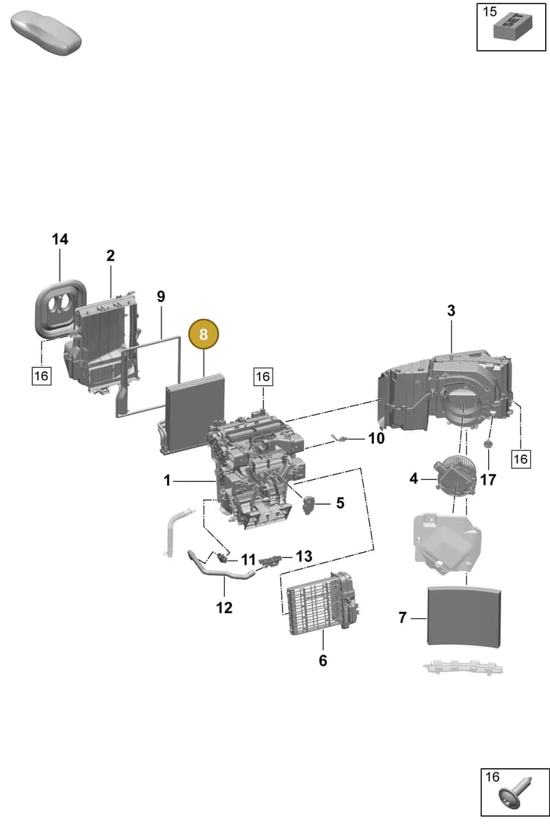 PAD816412 — Porsche Macan (2024-2024) diagram p61814000, position 8