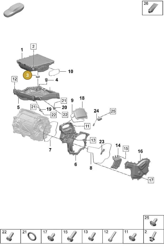 PAD820061 — Porsche Taycan Sport Turismo (2023-2025) diagram p64152060, position 3