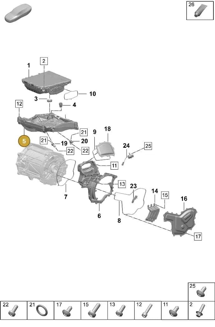 PAD820205A — Porsche Taycan Sport Turismo (2023-2025) diagram p64152060, position 5