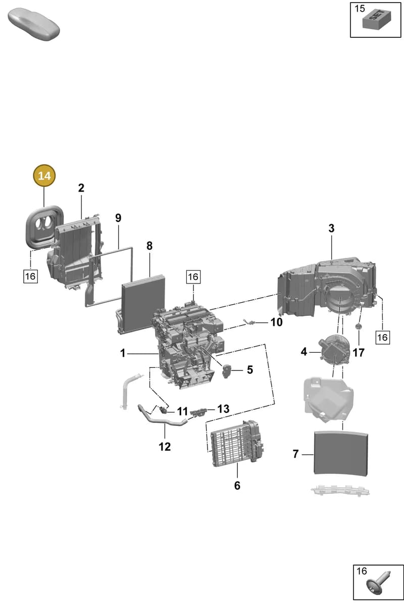 PAD820955 — Porsche Macan (2024-2024) diagram p61814000, position 14