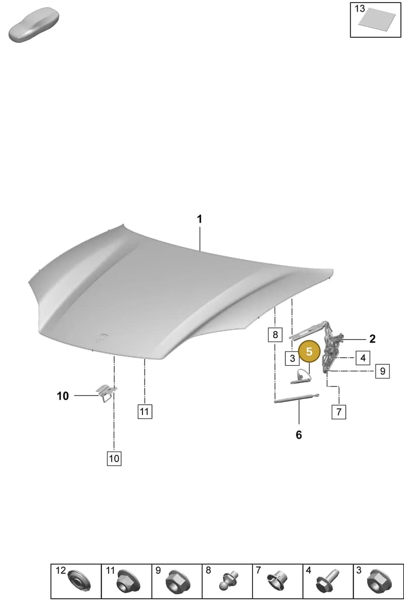 PAD823823A — Porsche Macan (2024-2024) diagram p61803000, position 5