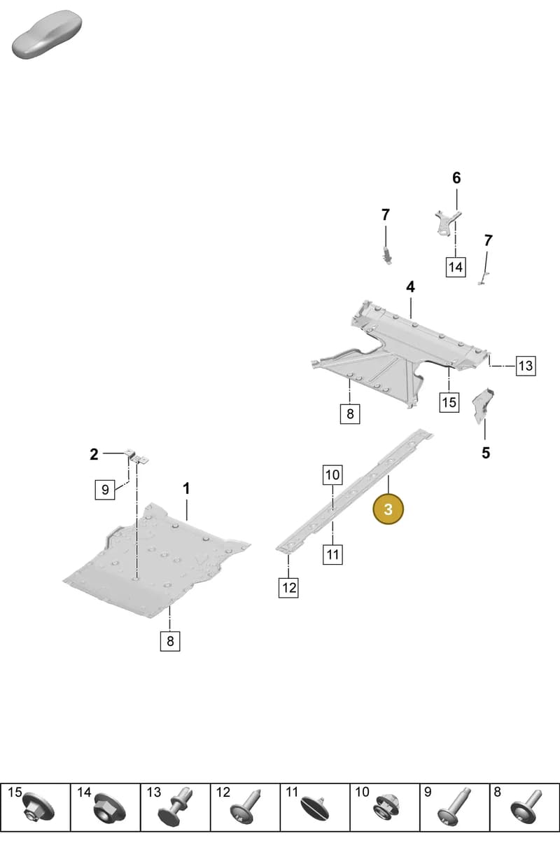 PAD825102 — Porsche Taycan Sport Turismo (2023-2025) diagram p64801700, position 3