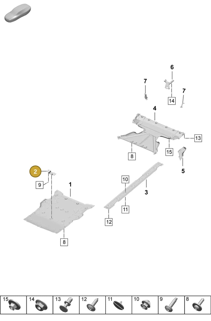 PAD825139 — Porsche Taycan Sport Turismo (2023-2025) diagram p64801700, position 2