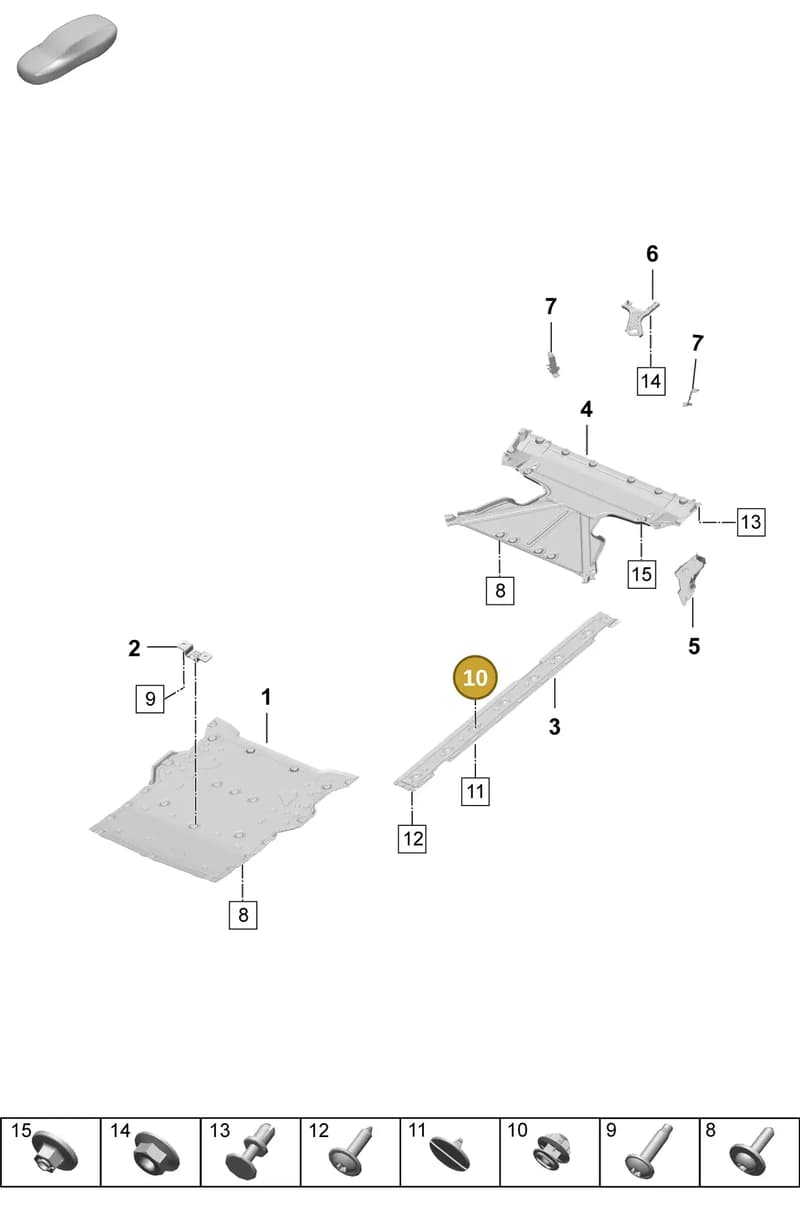 PAD825233 — Porsche Taycan Sport Turismo (2023-2025) diagram p64801700, position 10