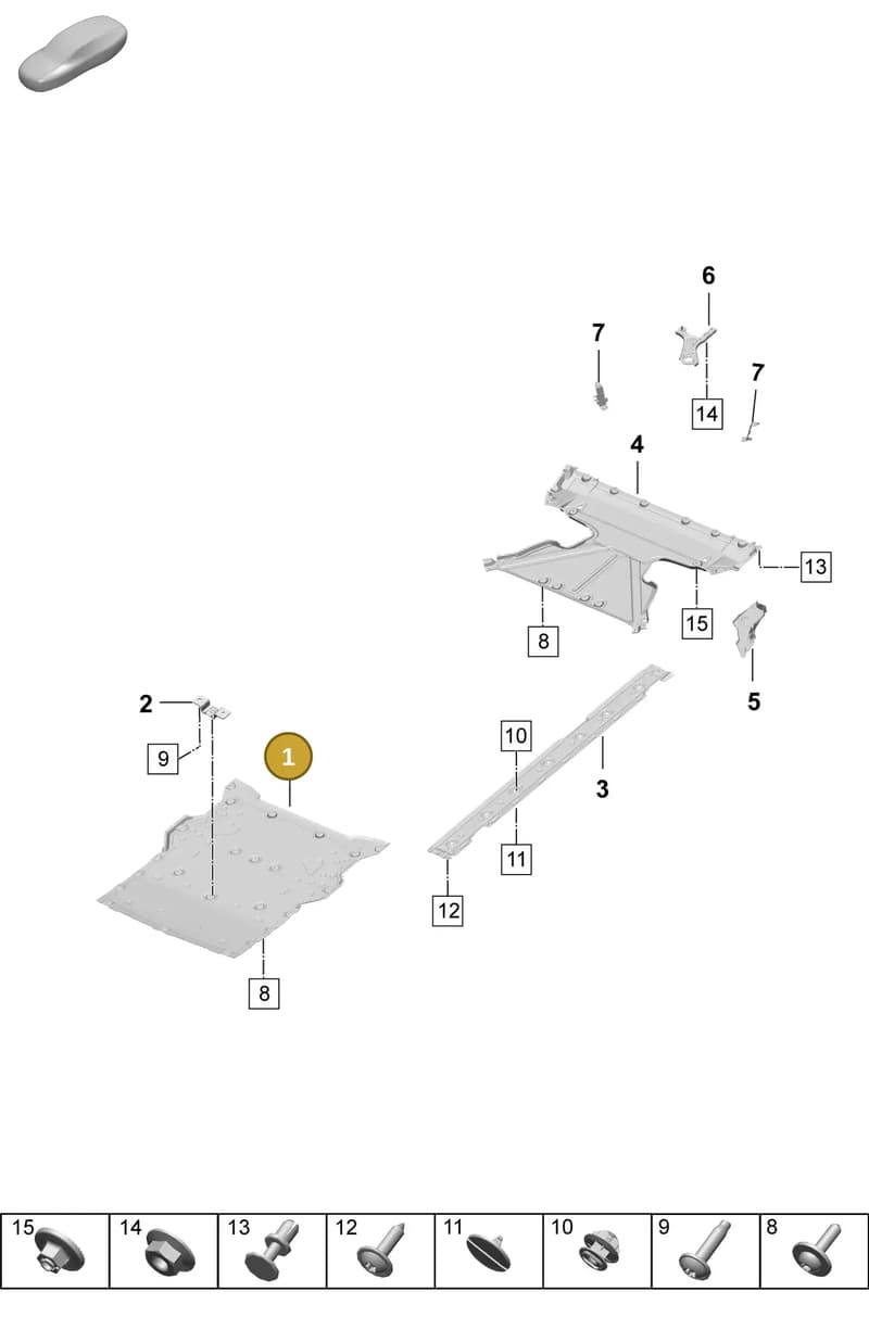 PAD825311 — Porsche Taycan Sport Turismo (2023-2025) diagram p64801700, position 1