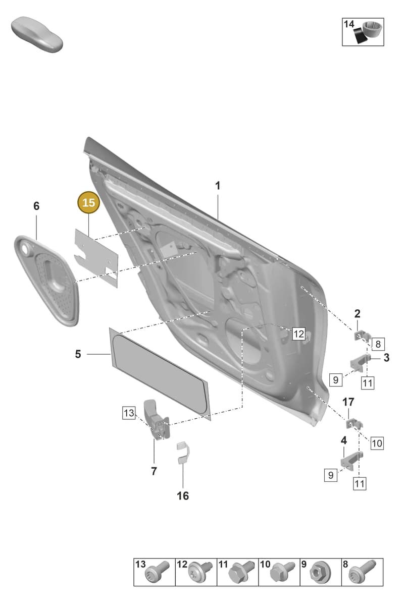 PAD837088 — Porsche Taycan Sport Turismo (2019-2024) diagram p56804200, position 15