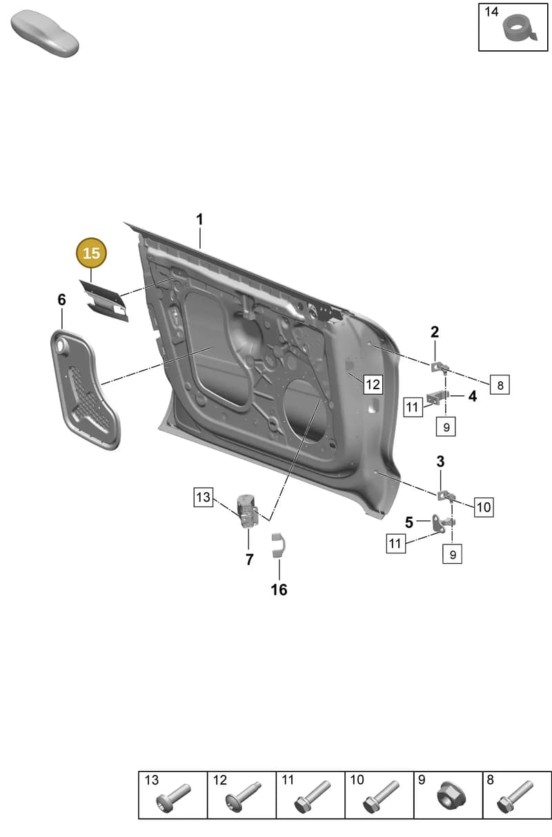 PAD837088 — Porsche Taycan Sport Turismo (2023-2025) diagram p64804000, position 15