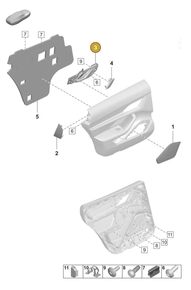 PAD837114AOS8 — Porsche Taycan Sport Turismo (2023-2025) diagram p56808950, position 3