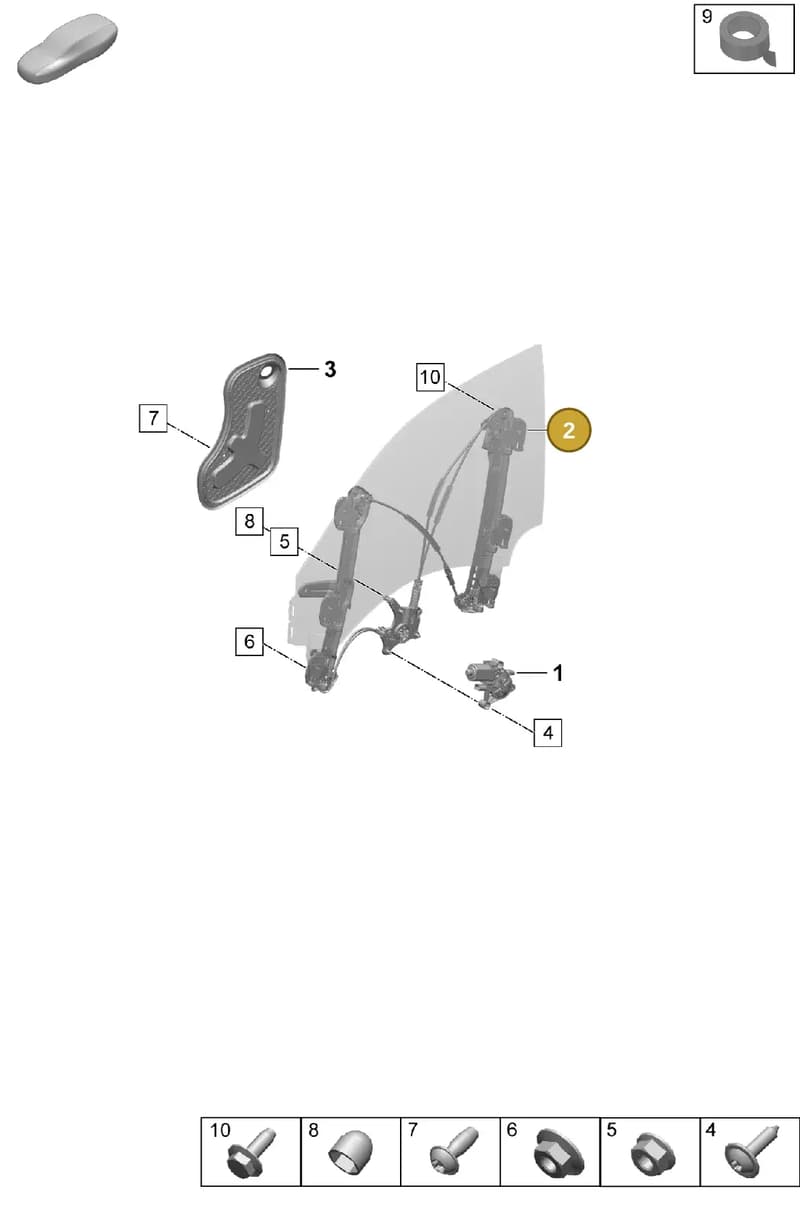 PAD837461A — Porsche Taycan Sport Turismo (2023-2025) diagram p64804300, position 2