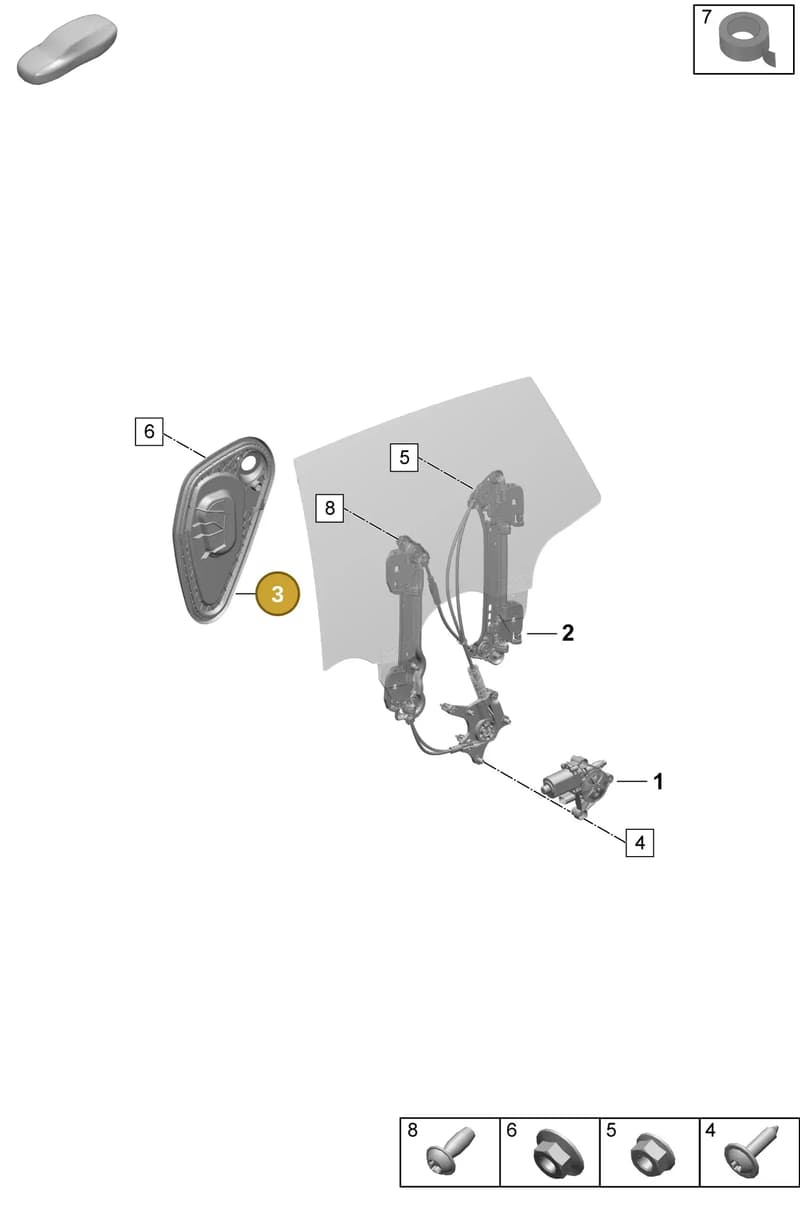 PAD837915 — Porsche Taycan Sport Turismo (2023-2025) diagram p64804400, position 3