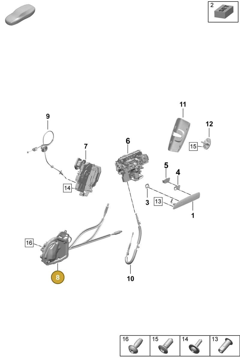 PAD839003 — Porsche Taycan Sport Turismo (2023-2025) diagram p64804250, position 8