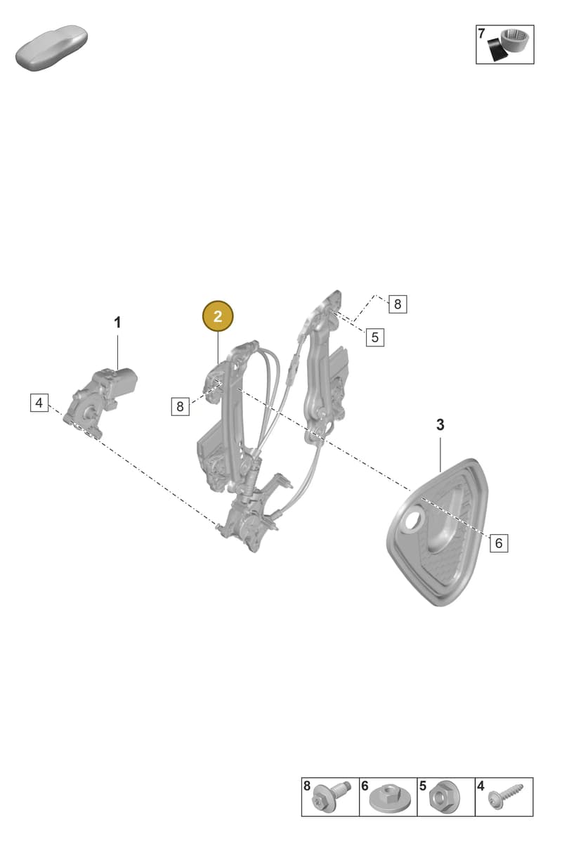 PAD839462A — Porsche Taycan Sport Turismo (2019-2024) diagram p56804500, position 2