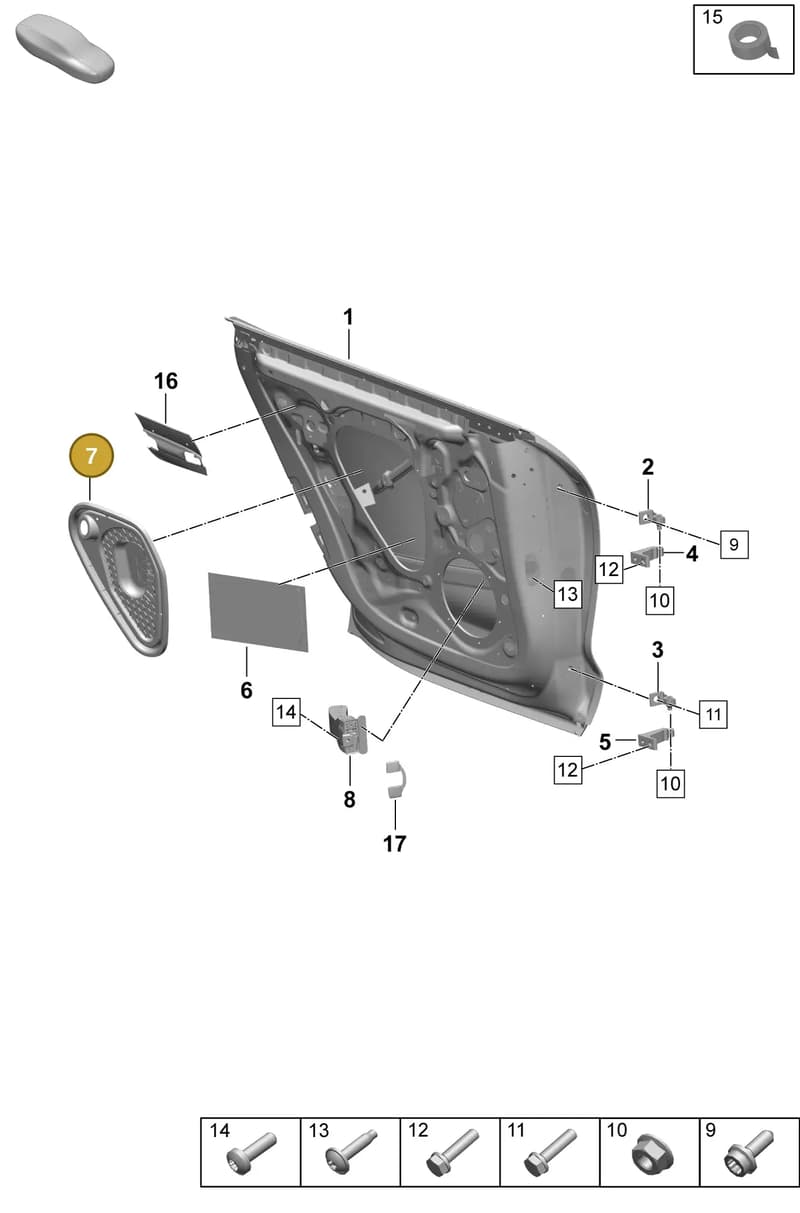 PAD839915 — Porsche Taycan Sport Turismo (2023-2025) diagram p64804050, position 7
