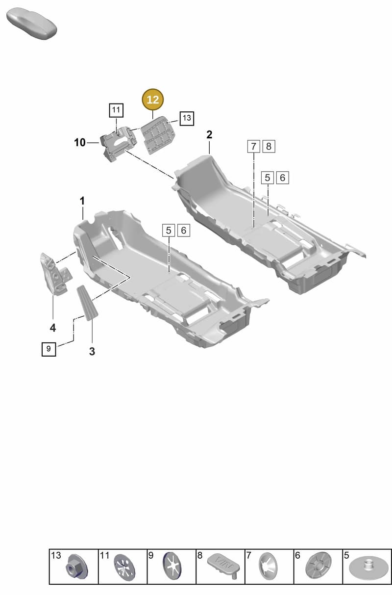 PAD861411 — Porsche Taycan Sport Turismo (2019-2024) diagram p56807100, position 12