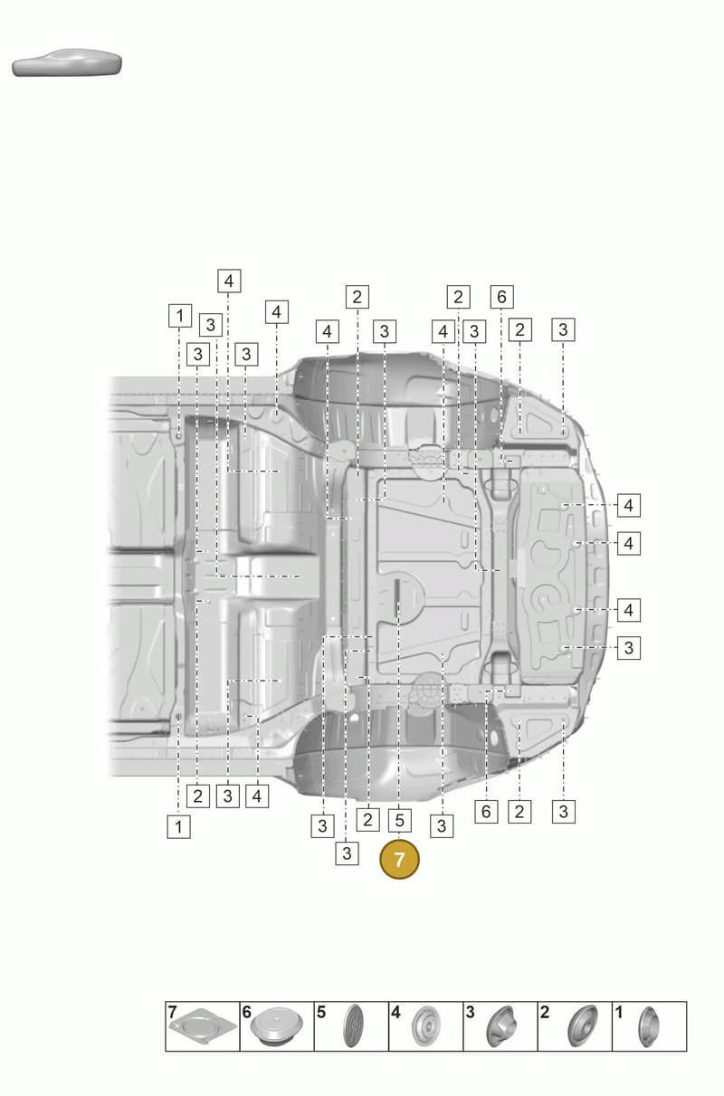 PAD864665 — Porsche Taycan Sport Turismo (2019-2024) diagram p56806200, position 7