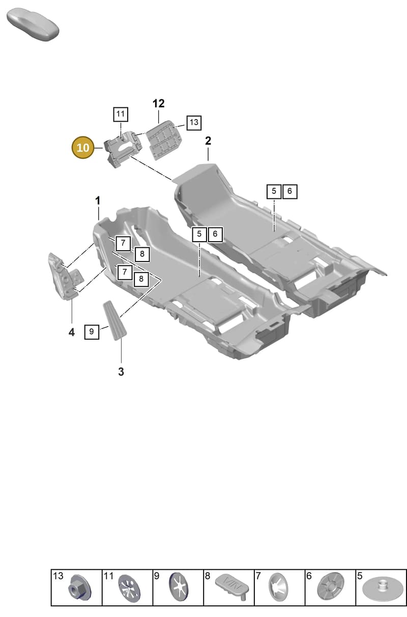 PAD867045 — Porsche Taycan Sport Turismo (2019-2024) diagram p56807110, position 10