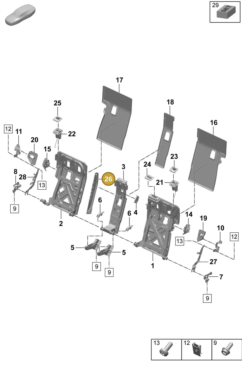 PAD886748OH5 — Porsche Taycan Sport Turismo (2023-) diagram p64818010, position 26