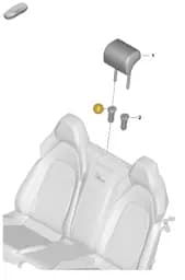 PAD886920A82V Porsche Guide for Head Restraint Adjustable (Titan Black 82V)
