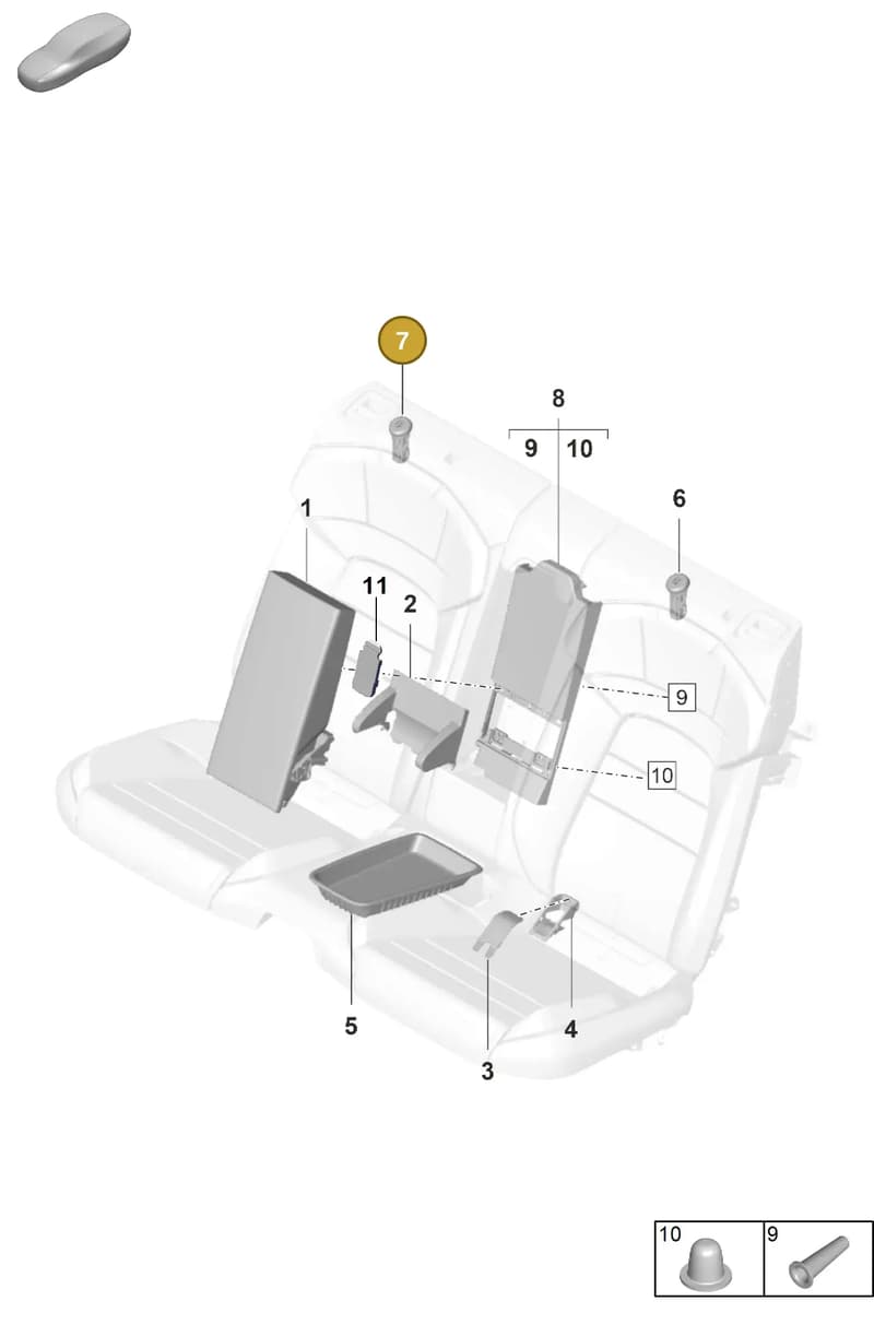 PAD886920BQ0 — Porsche Taycan Sport Turismo (2023-) diagram p56818600, position 7