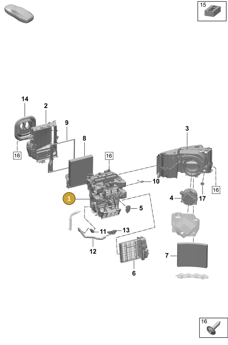 PAD898353 — Porsche Macan (2024-2024) diagram p61814000, position 1