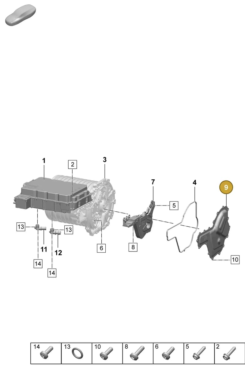 PAD901136 — Porsche Taycan Sport Turismo (2023-2025) diagram p64152050, position 9