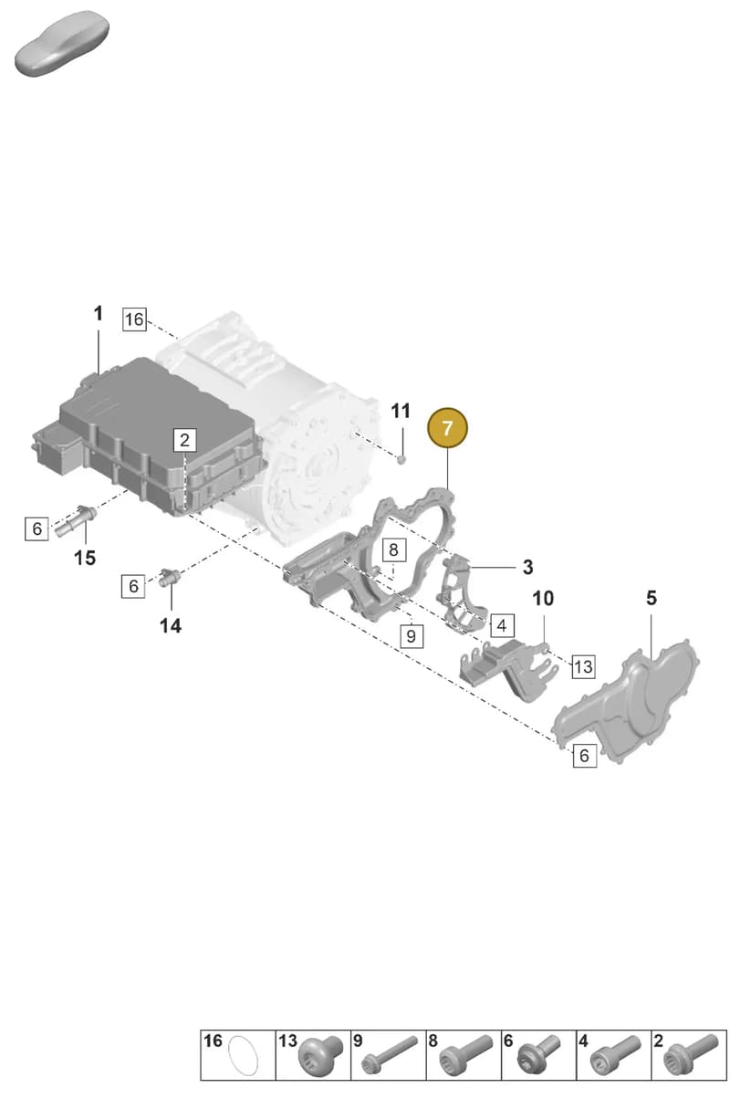 PAD901164 — Porsche Taycan Sport Turismo (2019-2024) diagram p56152050, position 7