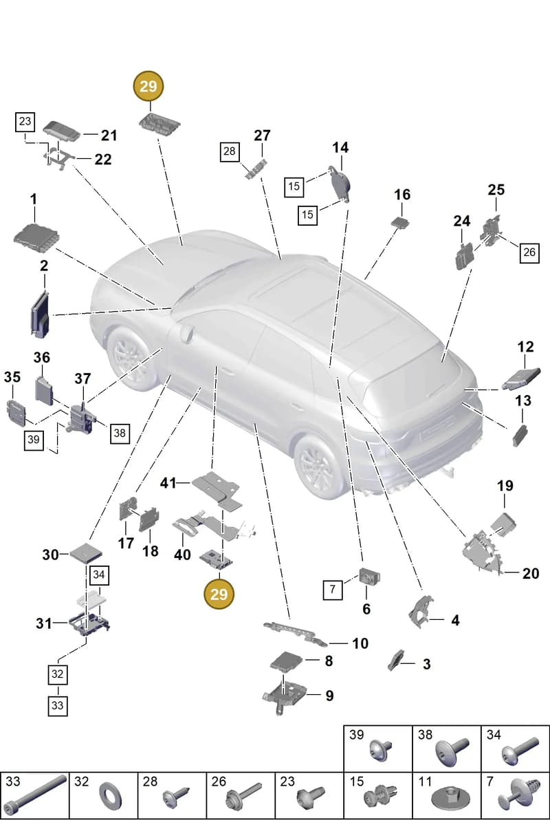 PAD907117B — Porsche Cayenne (2017-2023) diagram p51901003, position 29
