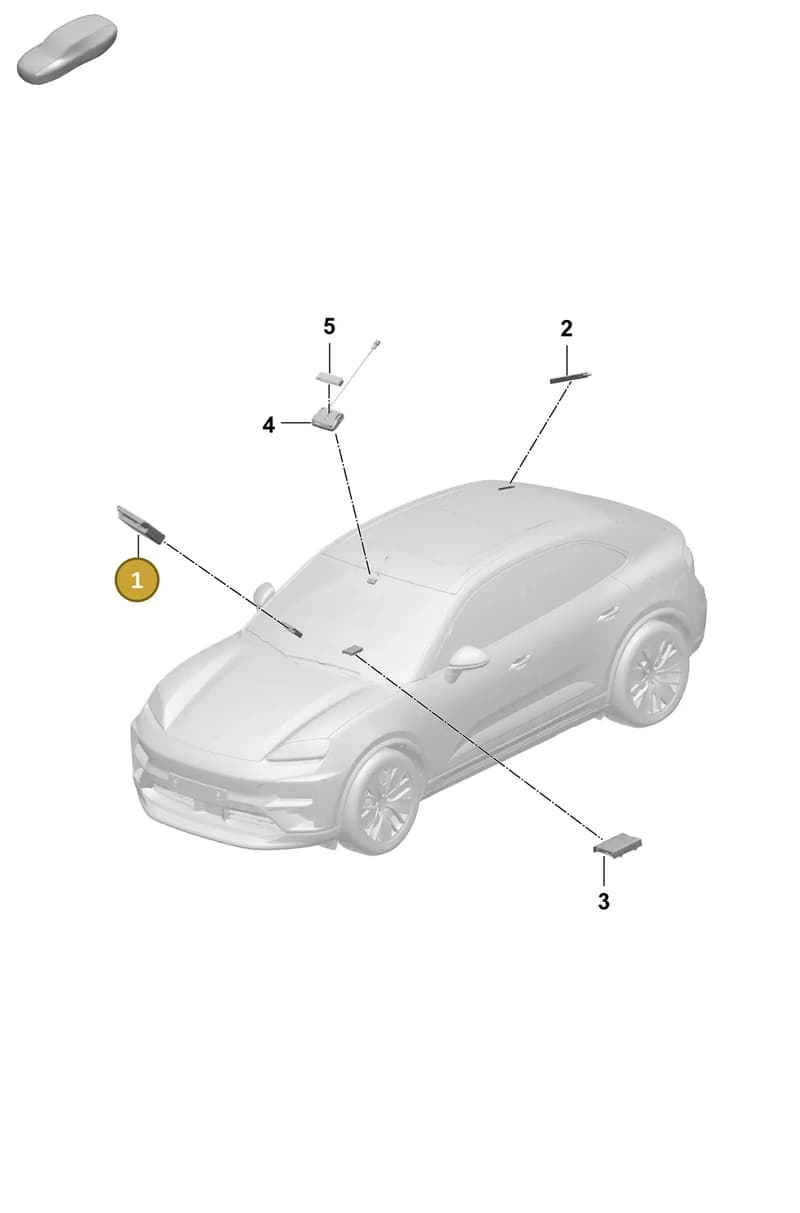 PAD907133 — Porsche Macan (2024-2024) diagram p61901400, position 1